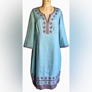 BODEN UK Linen Dress. US 18. Lined. NWT